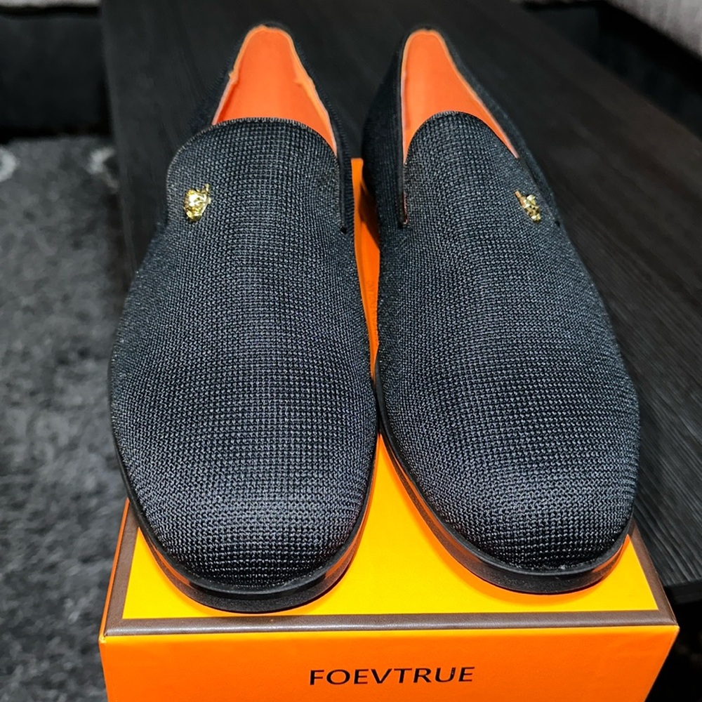 FOEVTRUE Men's Loafers Driving Fashion Luxury Business Woven Shoes